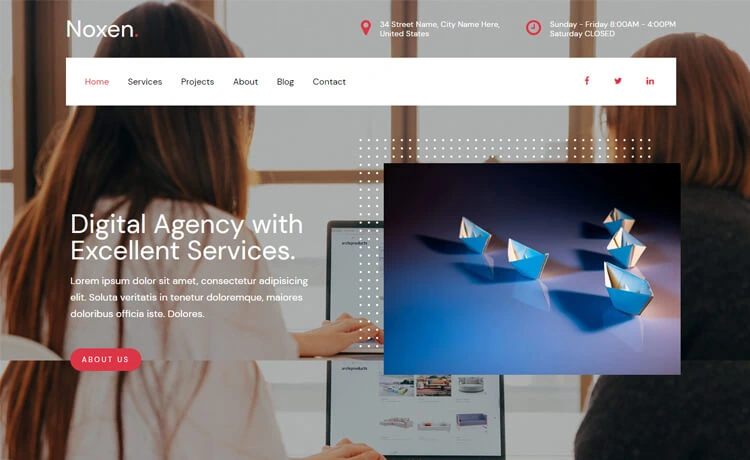 Noxen - Free Responsive Bootstrap 4 HTML5 Agency Website Template