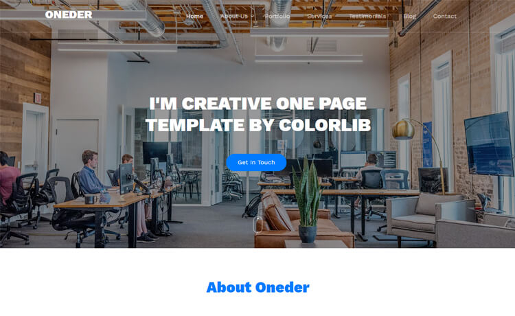 Oneder - Free Bootstrap 4 HTML5 Agency Website Template