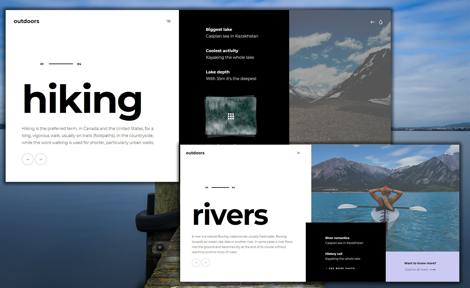 Outdoors - Experimental Free HTML5 Multipurpose Template