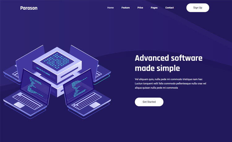 Parason - Free Bootstrap 4 HTML5 Landing Page Template