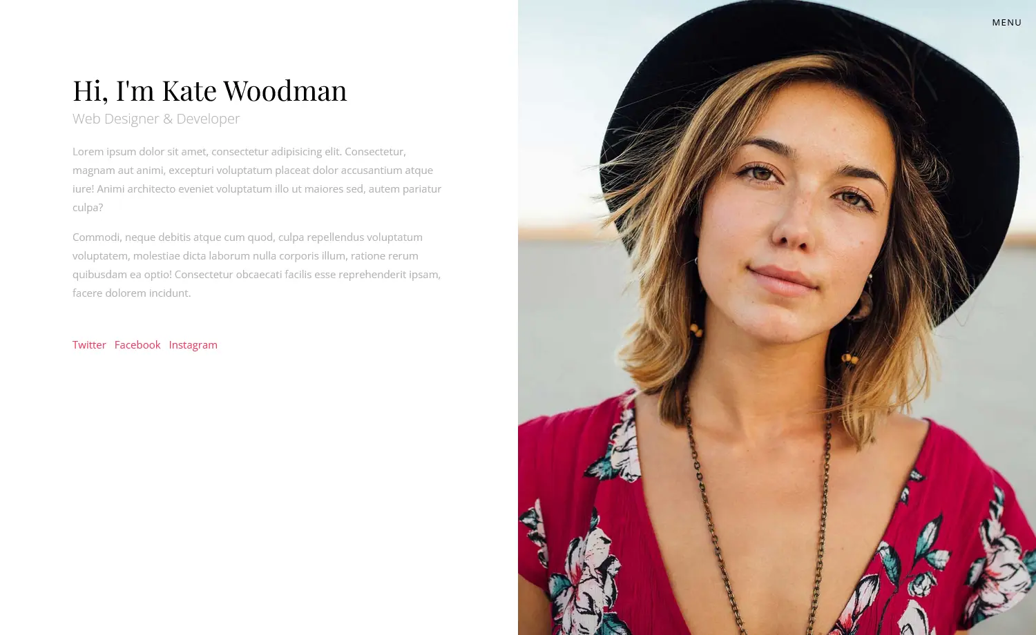 Personify - Simple and Beautiful Bootstrap HTML5 CV Website Template