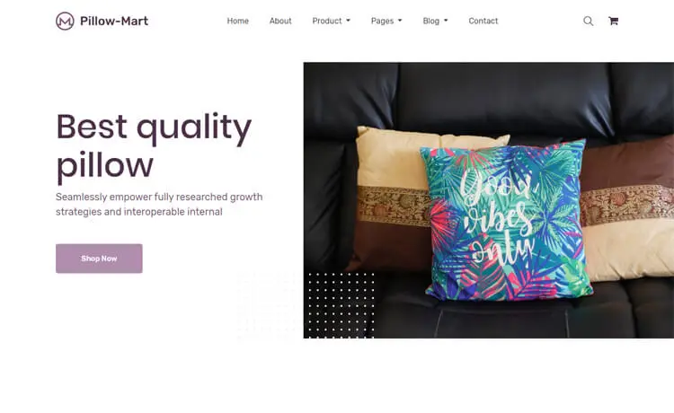 Pillow Mart - Free Bootstrap 4 HTML5 Responsive Online Store Template