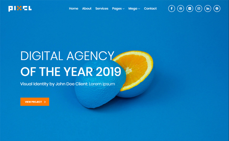 Pixel - Free HTML5 Bootstrap 4 agency website template