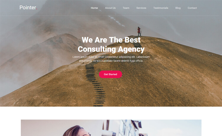 Pointer - Free HTML5 Bootstrap 4 One-page Agency Website Template