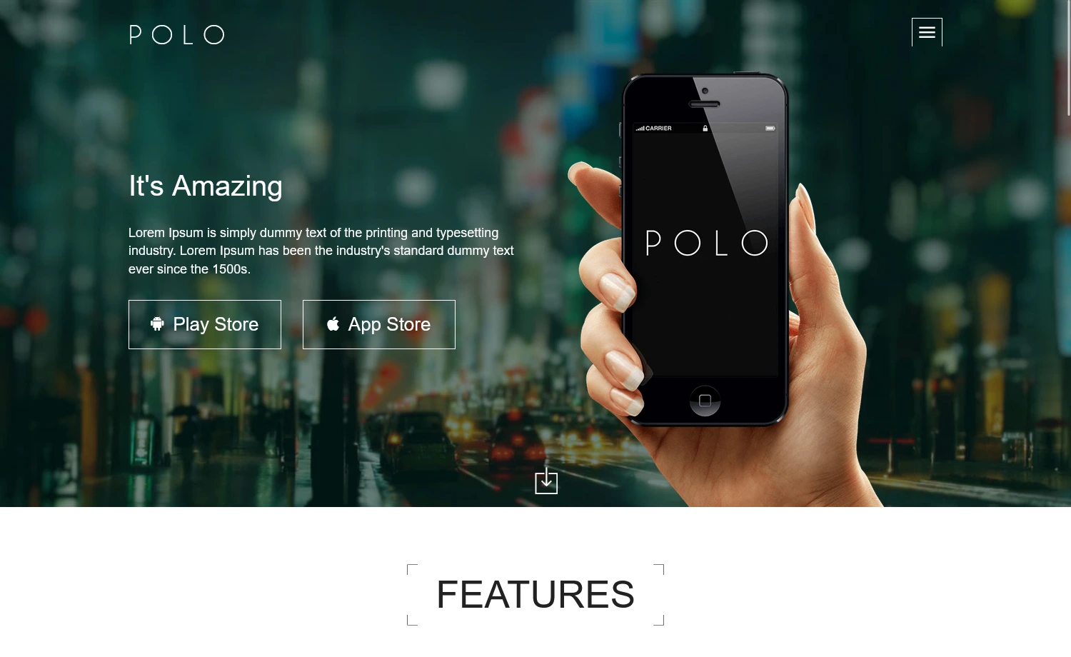 POLO - Responsive App Landing Page Template with Bootstrap