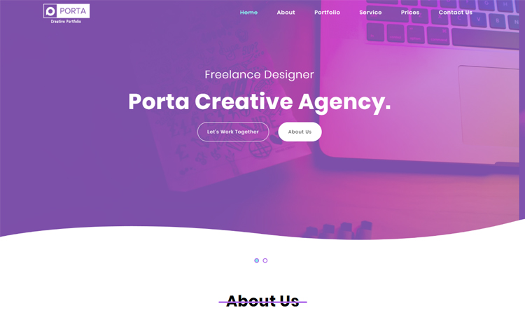 Porta - Free Bootstrap 4 HTML5 one-page creative agency website template