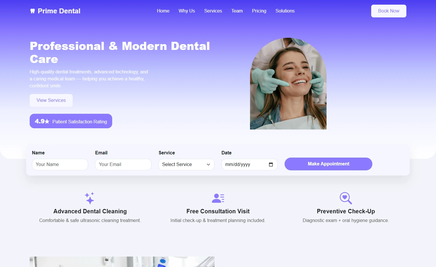 PrimeDental - Free Bootstrap 5 & HTML5 Dental Website Template