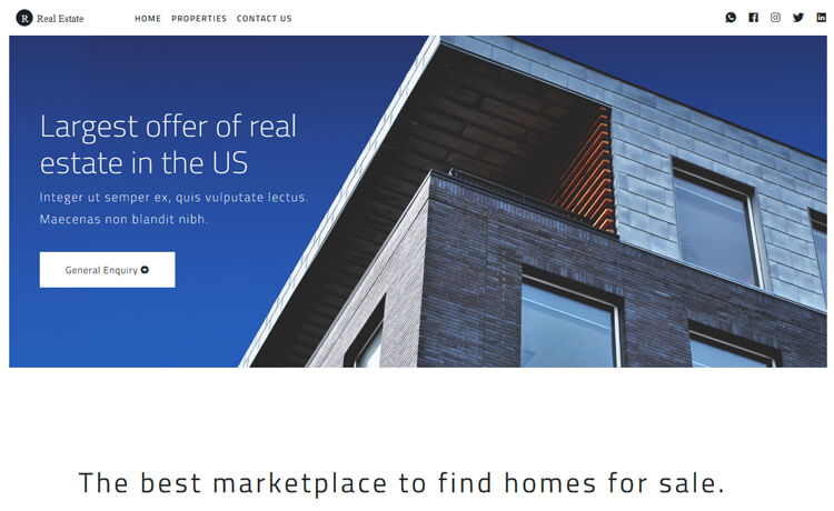 RealEstate - Free HTML5 Bootstrap 4 Business Website Template