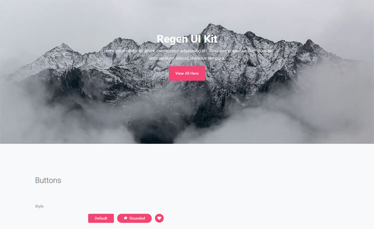 Regen UI Kit - Free Bootstrap 4 HTML5 UI Kit Website Template
