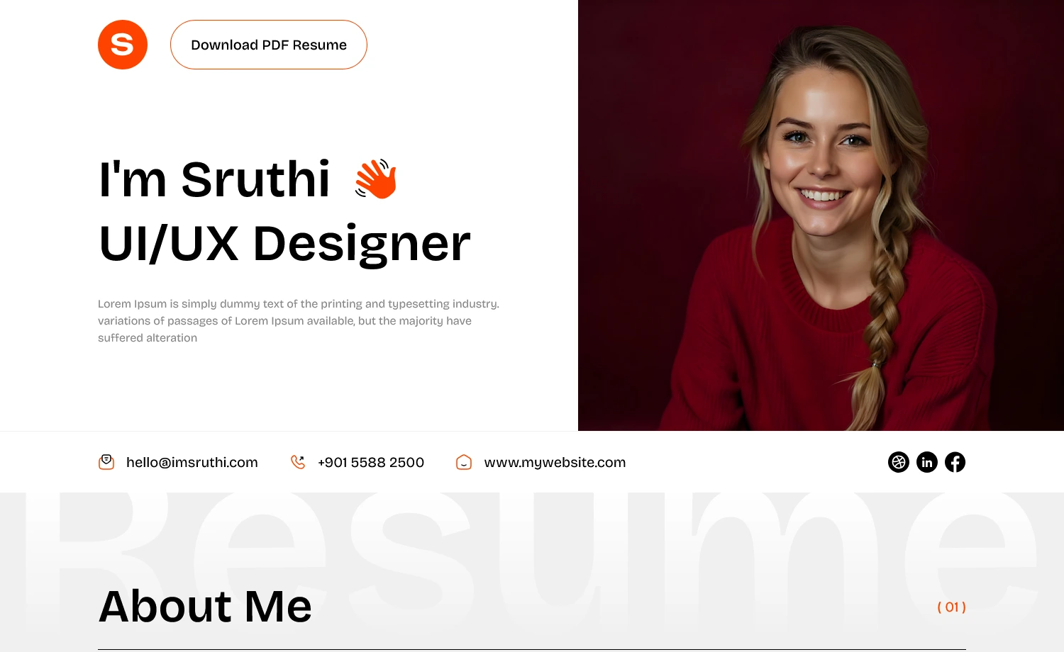 Resume - Free Tailwind CSS Next.js Personal Portfolio Template