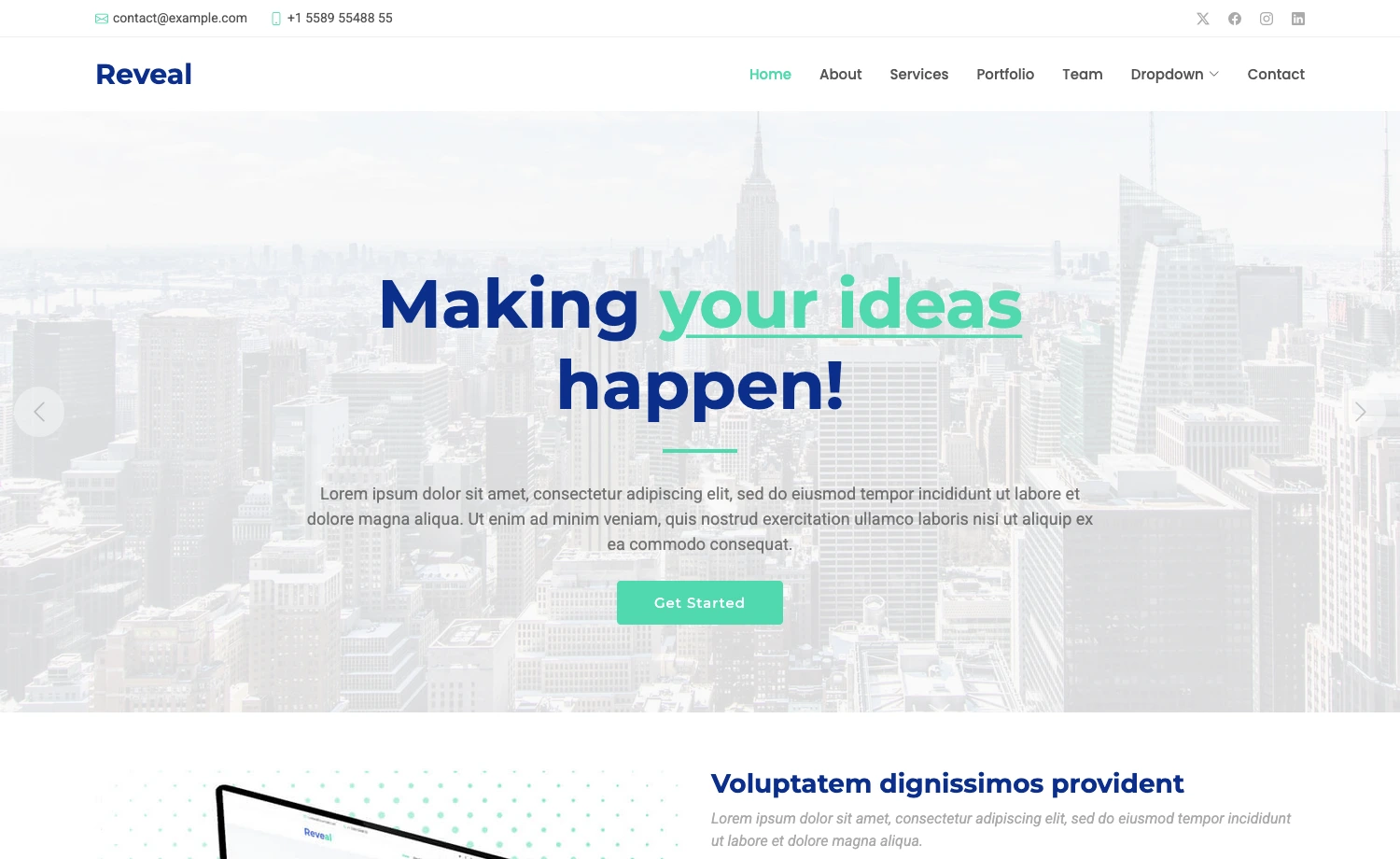 Reveal - Responsive Bootstrap 5 HTML5 Business Template