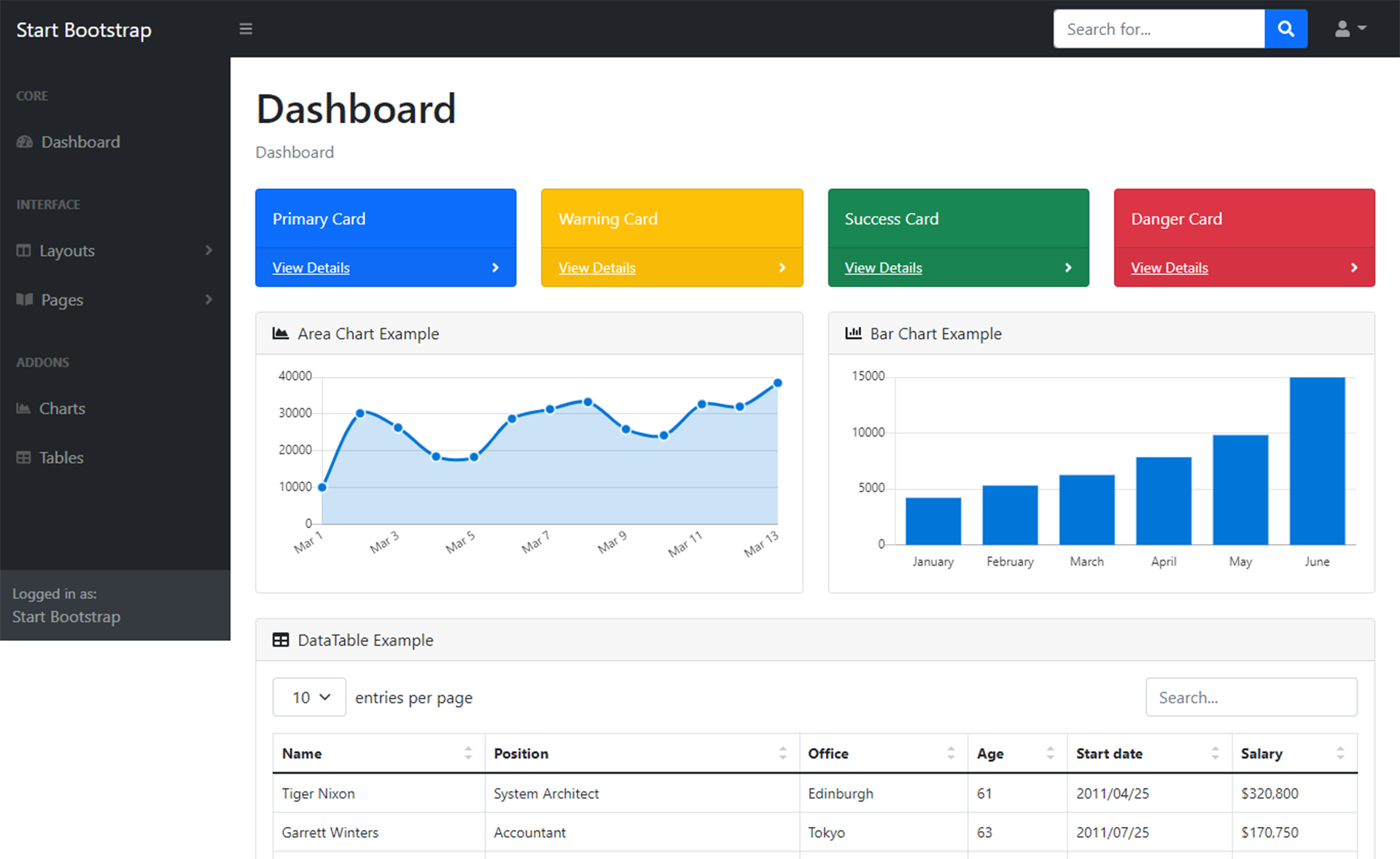 SB Admin - Bootstrap 5 Admin Dashboard Template