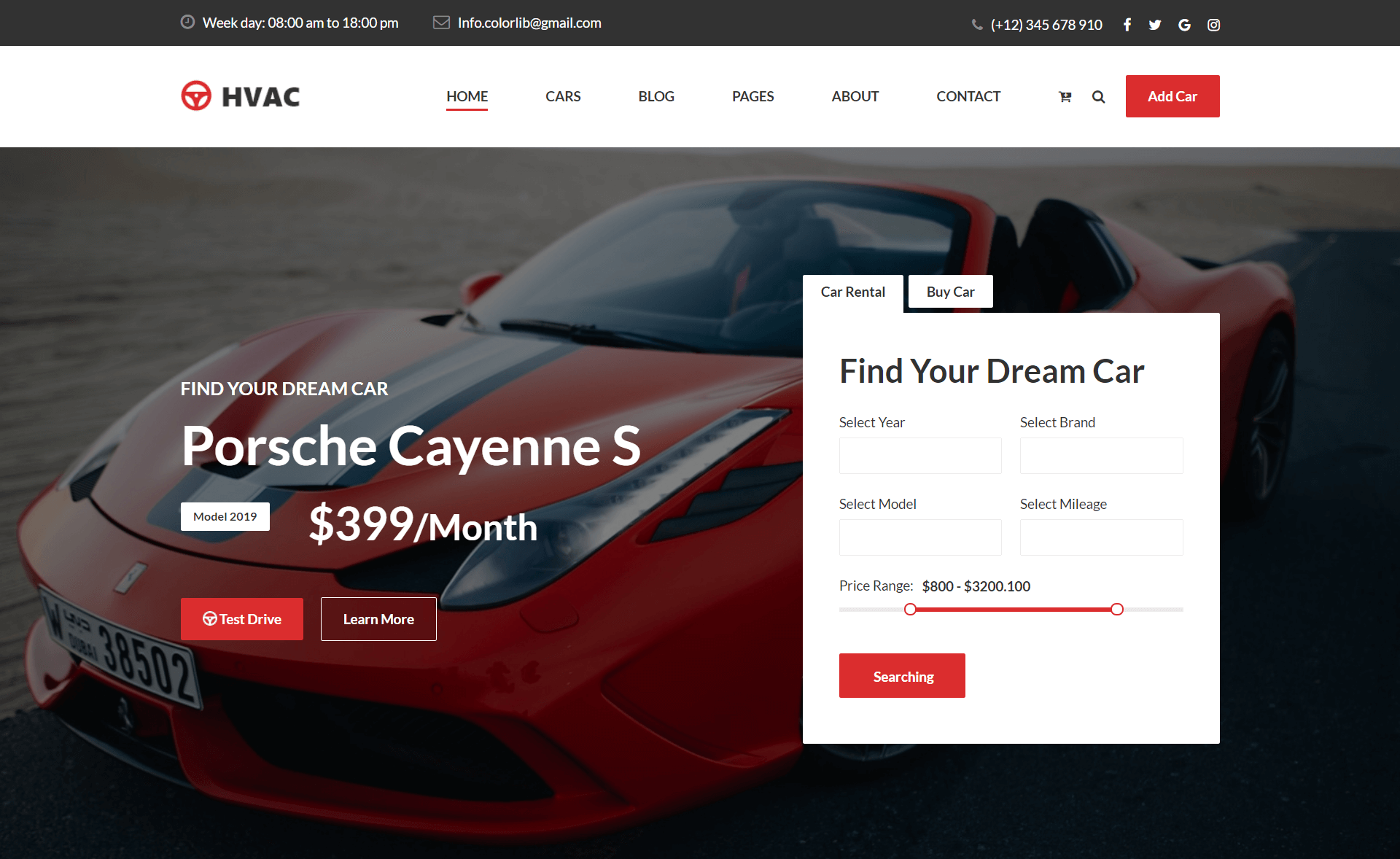 HVAC - Free Bootstrap 4 HTML5 Automotive Business Website Template