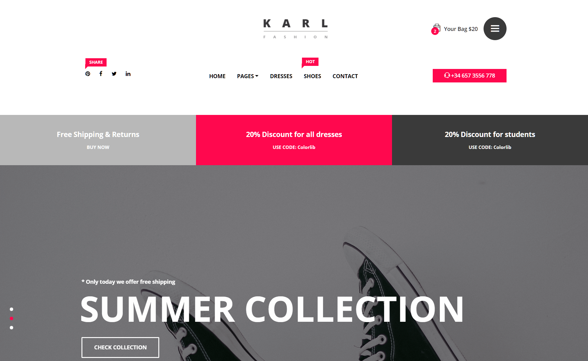 Karl - Free HTML5 Responsive eCommerce Template