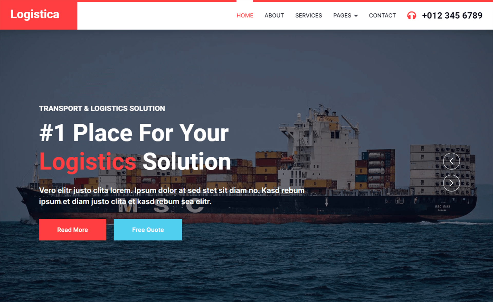 Logistica - Free Responsive HTML5 Bootstrap 5 Shipping Company Website Template