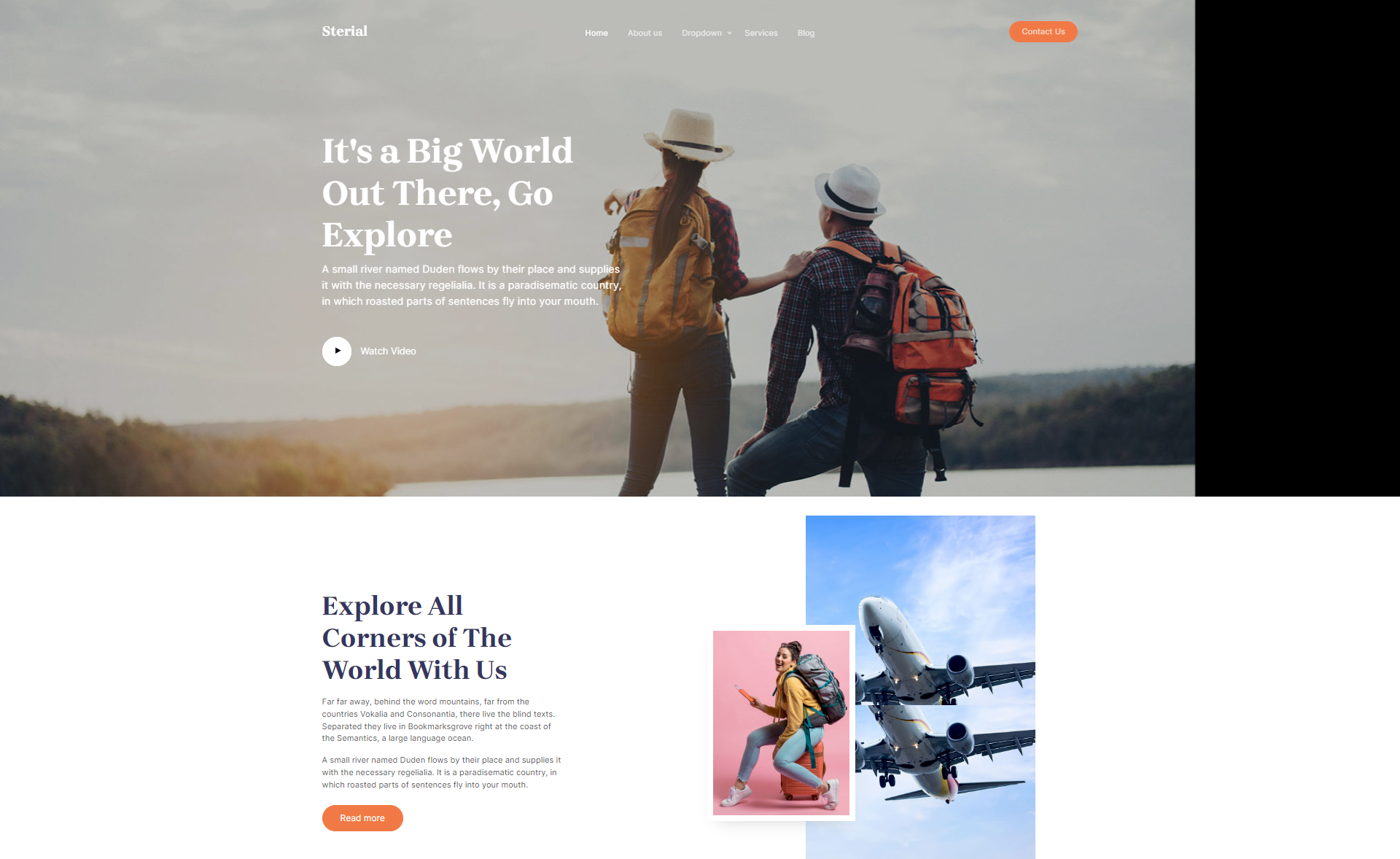 Sterial - Free Bootstrap Travel Agency Website Template