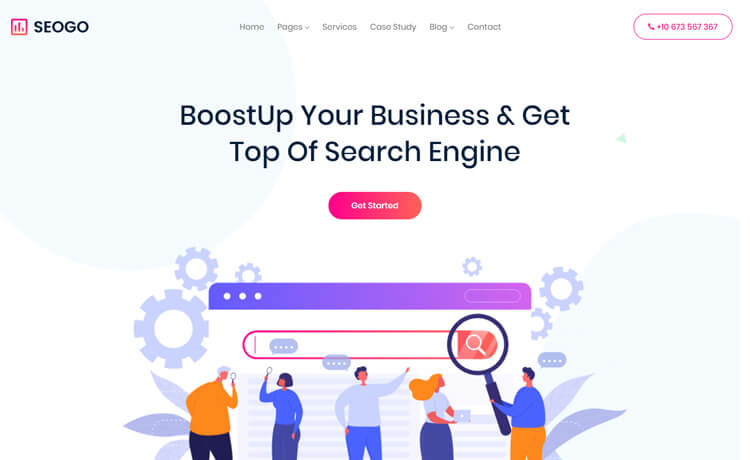 Seogo - Free Bootstrap 4 HTML5 Responsive Agency Website Template