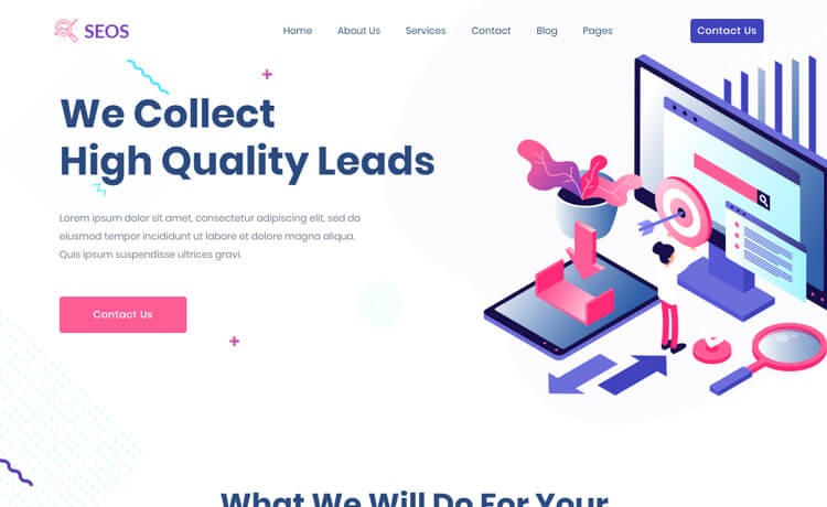 Seos - Free Bootstrap 4 HTML5 SEO Agency Website Template