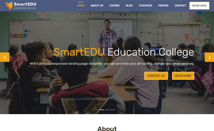 SmartEDU - Free HTML5 education website template based on latest Bootstrap 4