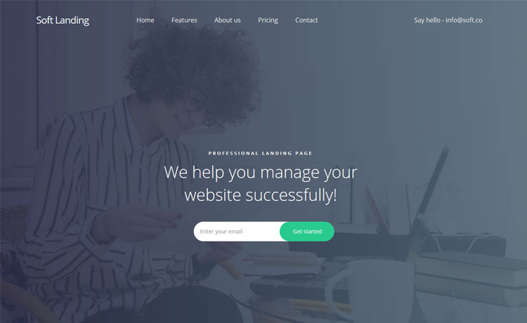 Soft Landing - One-page free Bootstrap HTML5 business agency website template