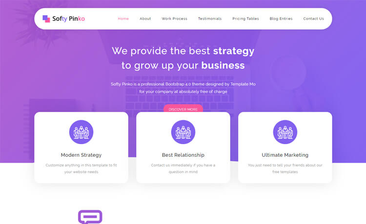 Softy Pinko - Free HTML5 Bootstrap 4 Corporate Business Website Template