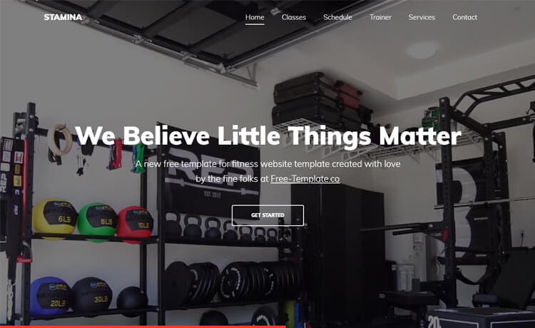 Stamina - Free Bootstrap 4 HTML5 Sports Website Template