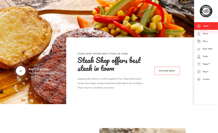 Steakshop - Free Bootstrap 4 HTML5 restaurant website template