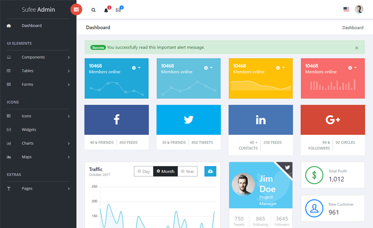 Sufee - Free Bootstrap 4 HTML5 admin dashboard template