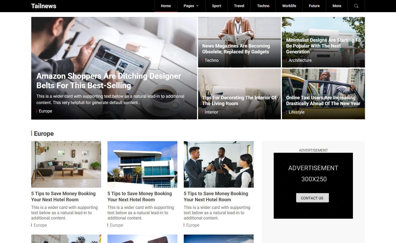 Tailnews - Free Tailwind CSS Magazine Website Template