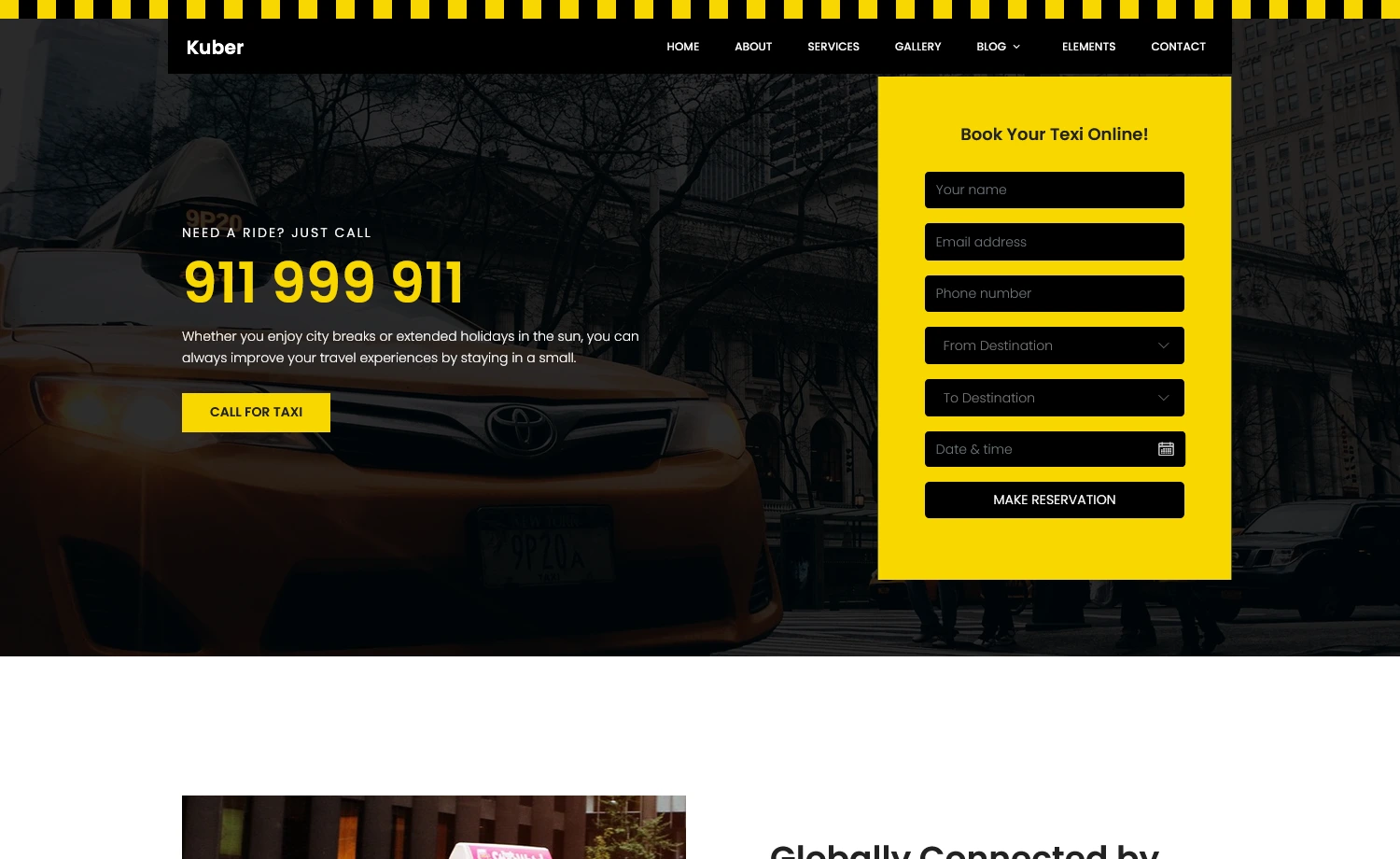 Taxi - Free HTML5 Transportation Business Template