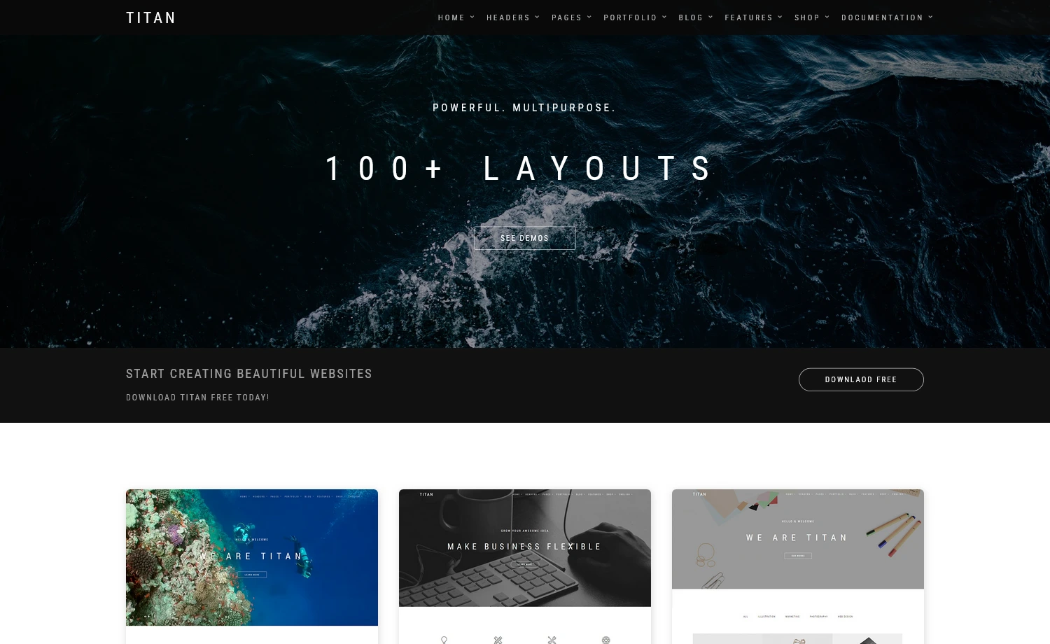Titan - One page / Multi page Multipurpose Template made with HTML5 & Bootstrap