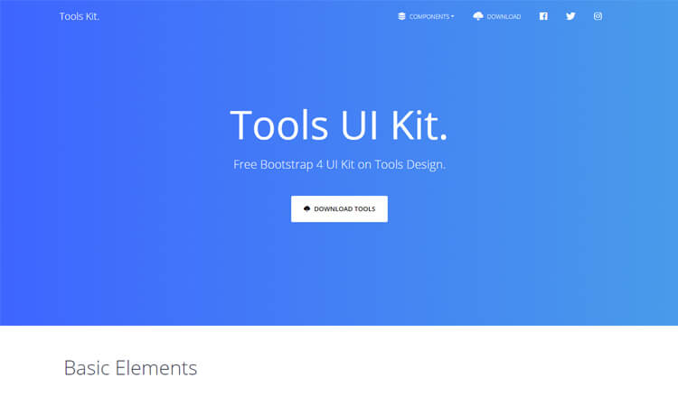 Tools - Free Bootstrap 4 HTML5 UI Kit Template