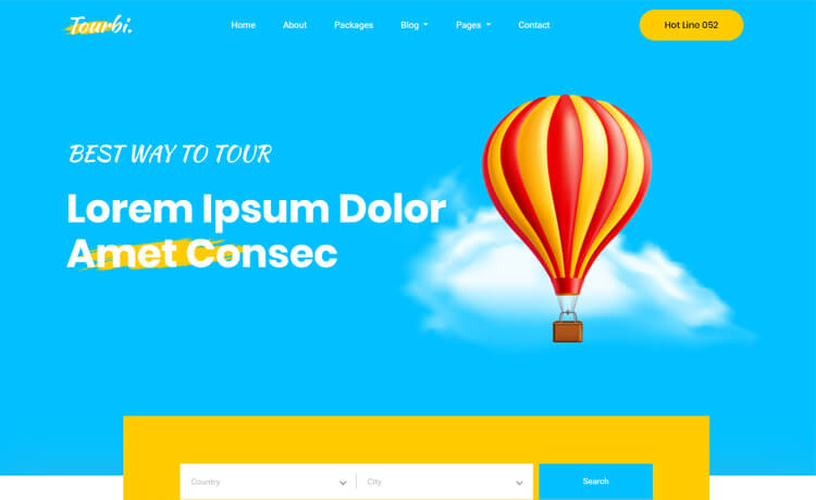 Tourbi - Free HTML5 Bootstrap 4 Travel Agency Website Template