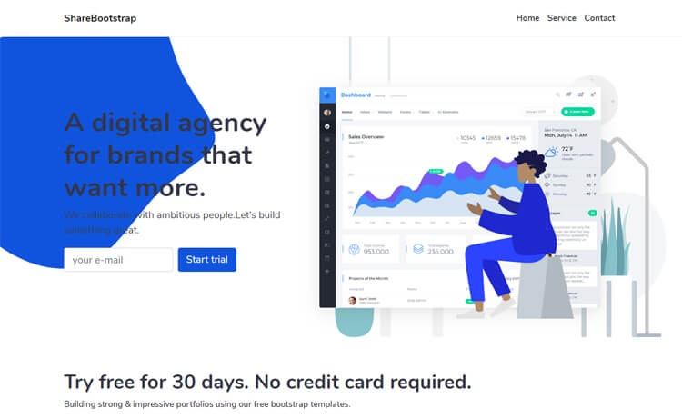 Trendy - Free Bootstrap 4 HTML5 Business Website Template