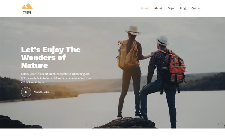 Trips - Free Bootstrap 4 HTML5 Travel Business Website Template