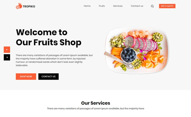 Tropiko - Free Bootstrap 4 HTML5 Online Store Website Template