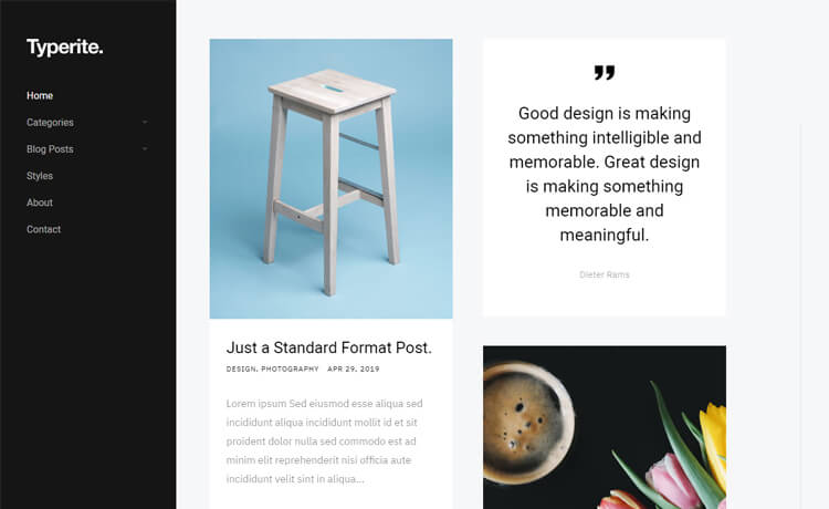 Typerite - Free HTML5 Masonry Blog Template