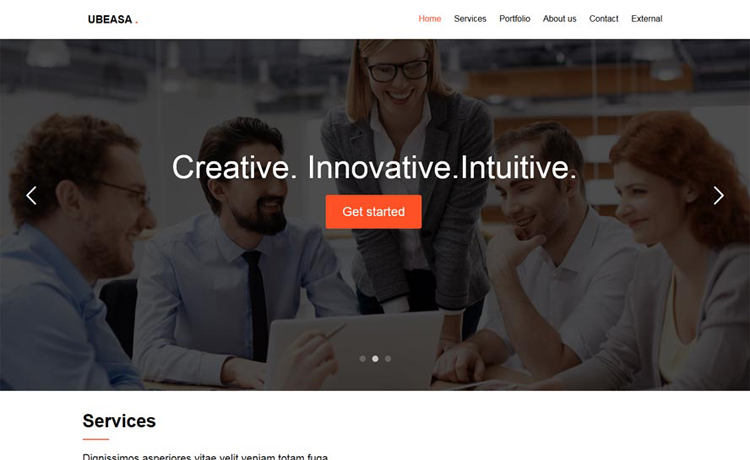 Ubeasa - Free Bootstrap HTML5 professional business agency website template