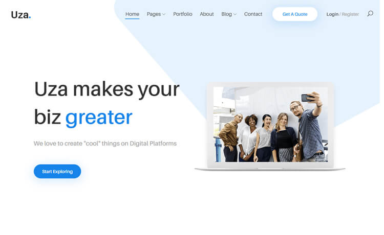 Uza - Free Bootstrap 4 HTML5 Agency Website Template