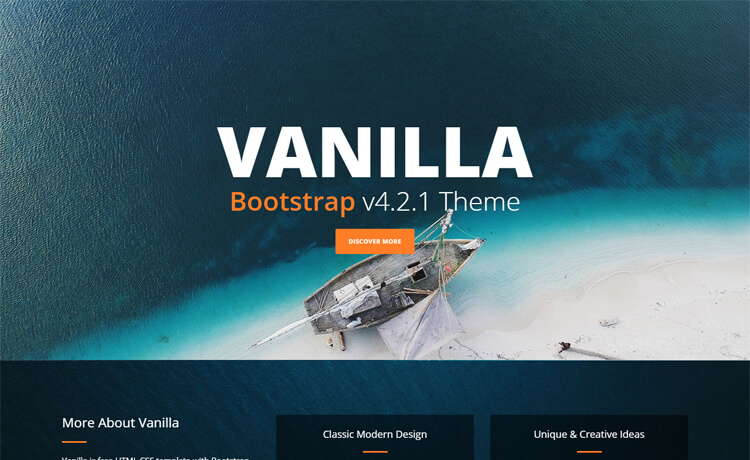 Vanilla - Free HTML5 CSS3 business template