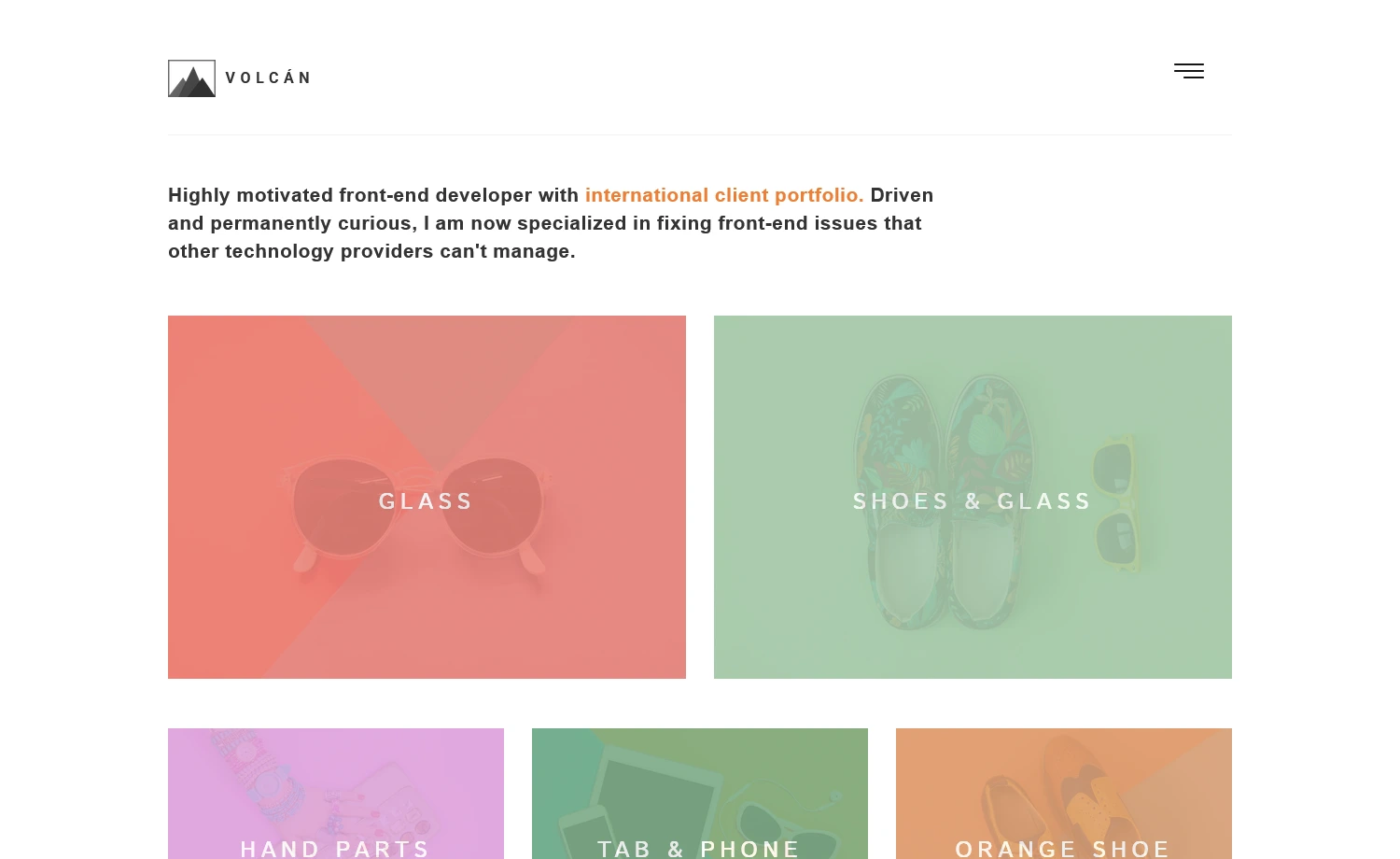 Volcan - Designers/Developers Personal Portfolio HTML5 Bootstrap Template Free Download