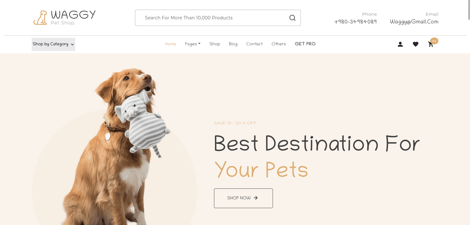 waGGy - Free Bootstrap 5 HTML5 eCommerce Website Template