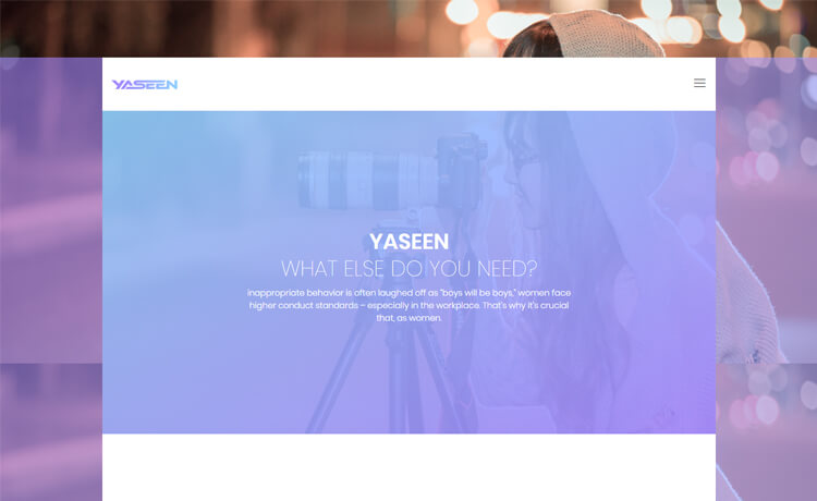 Yaseen - Free Bootstrap 4 HTML5 Photography Website Template