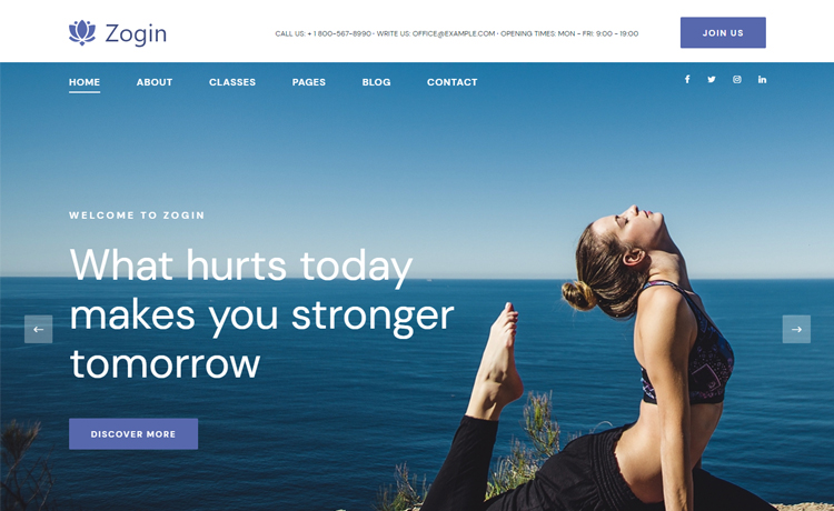 Zogin - Free Bootstrap 4 HTML5 Yoga Website Template